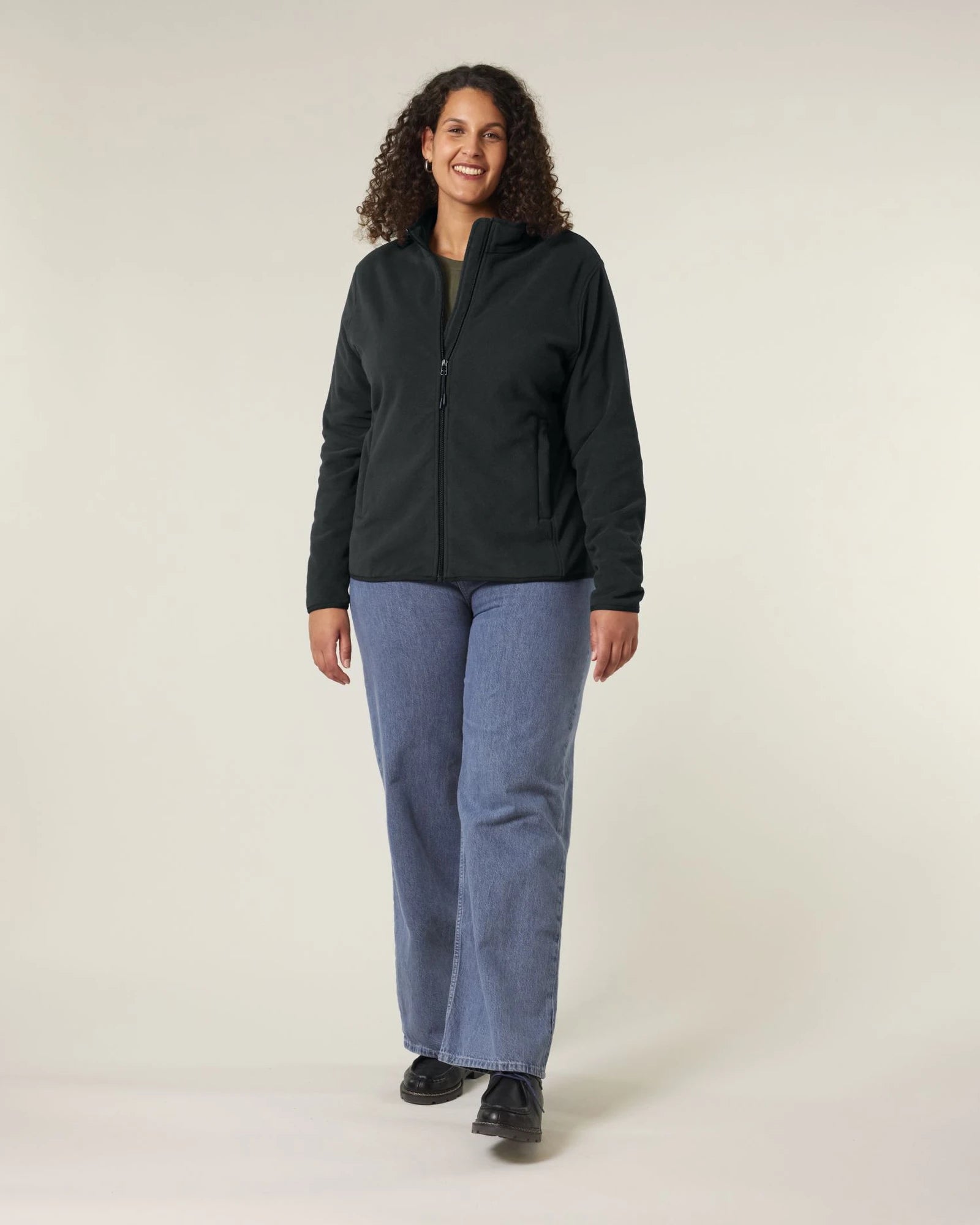 Giacca in pile riciclato Stanley/Stella Guider da personalizzare - Nero